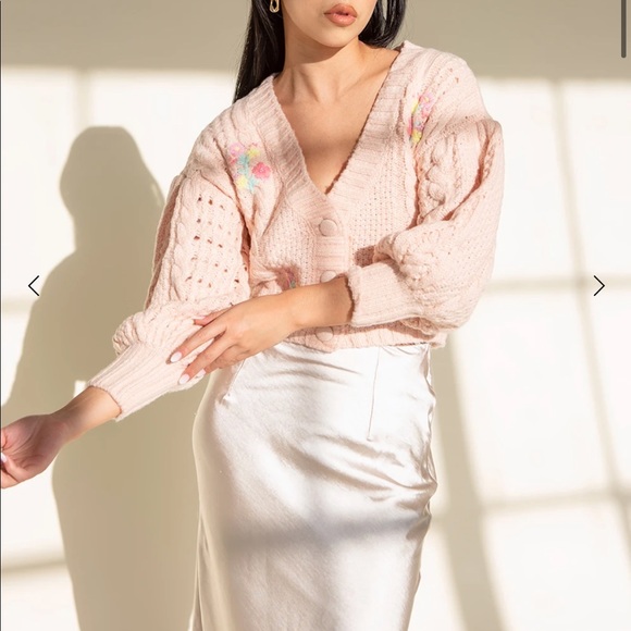 SOLD FOR LOVE & LEMONS Amaryllis Cropped Cardigan - Picture 4 of 12